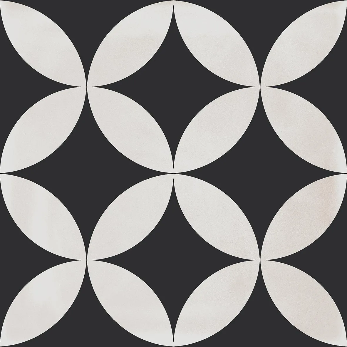 33x33 Fresco Flower Black