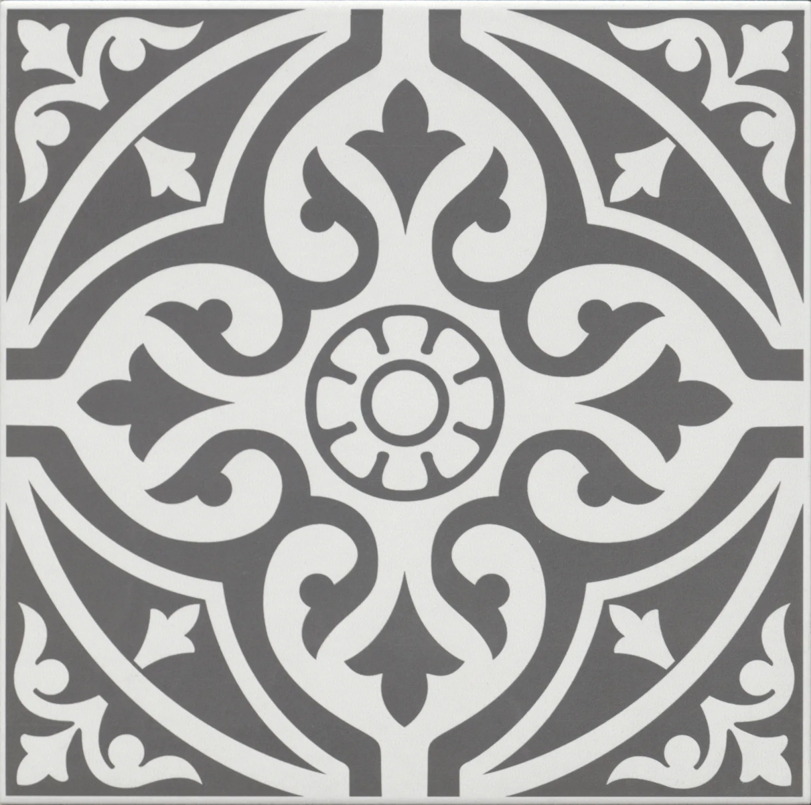 Ornament Mat Siyah Klasik Sırlı Granit — 4