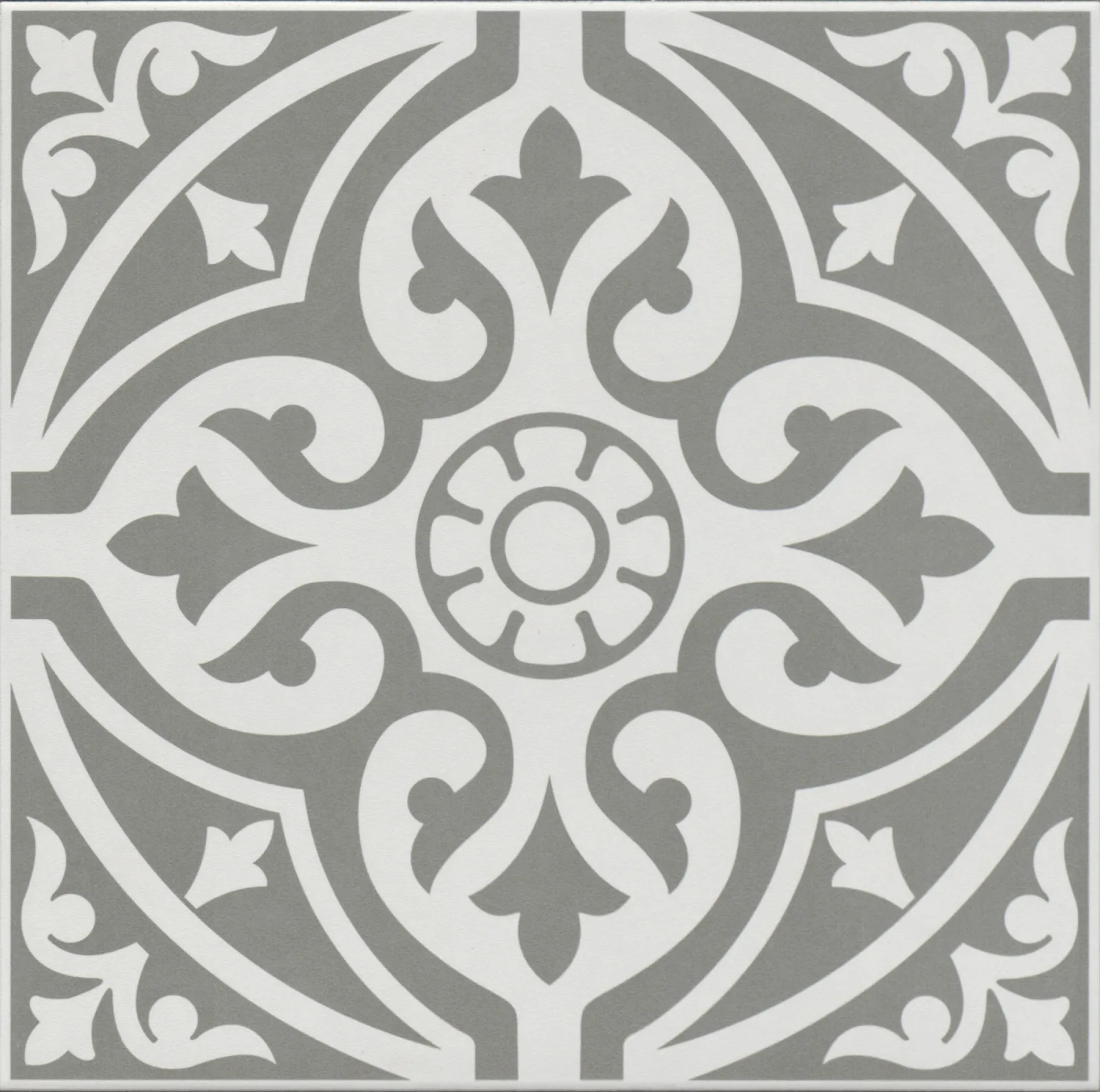 Ornament Mat Gri Klasik Sırlı Granit — 5