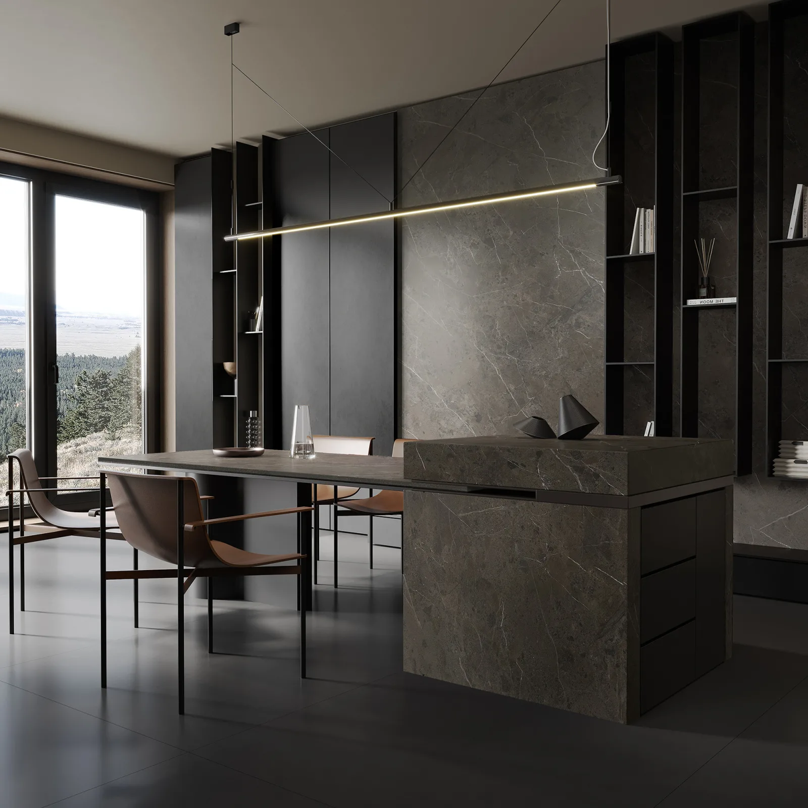 Imperiale Brown Mat Porselen Plaka 162x323 — 3