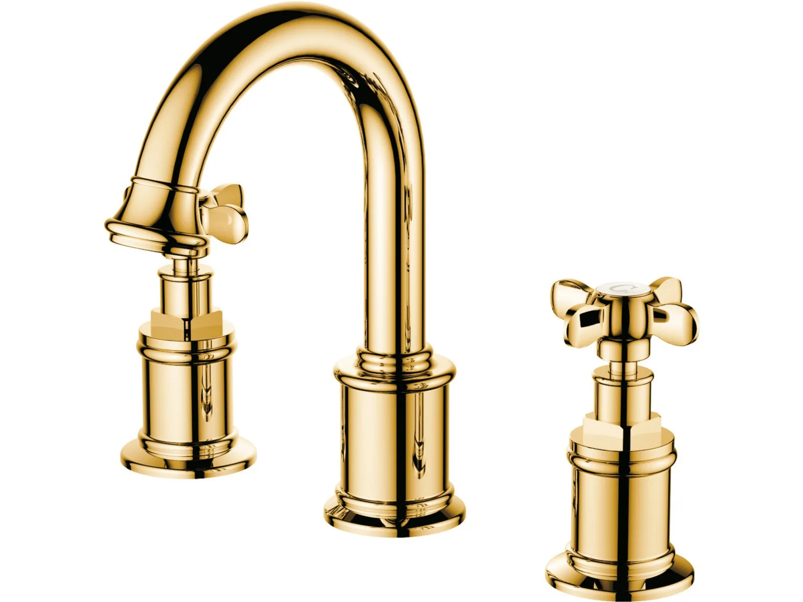 Victorian Lavabo Bataryası Altın (3 Delikli Lavabo İçin)