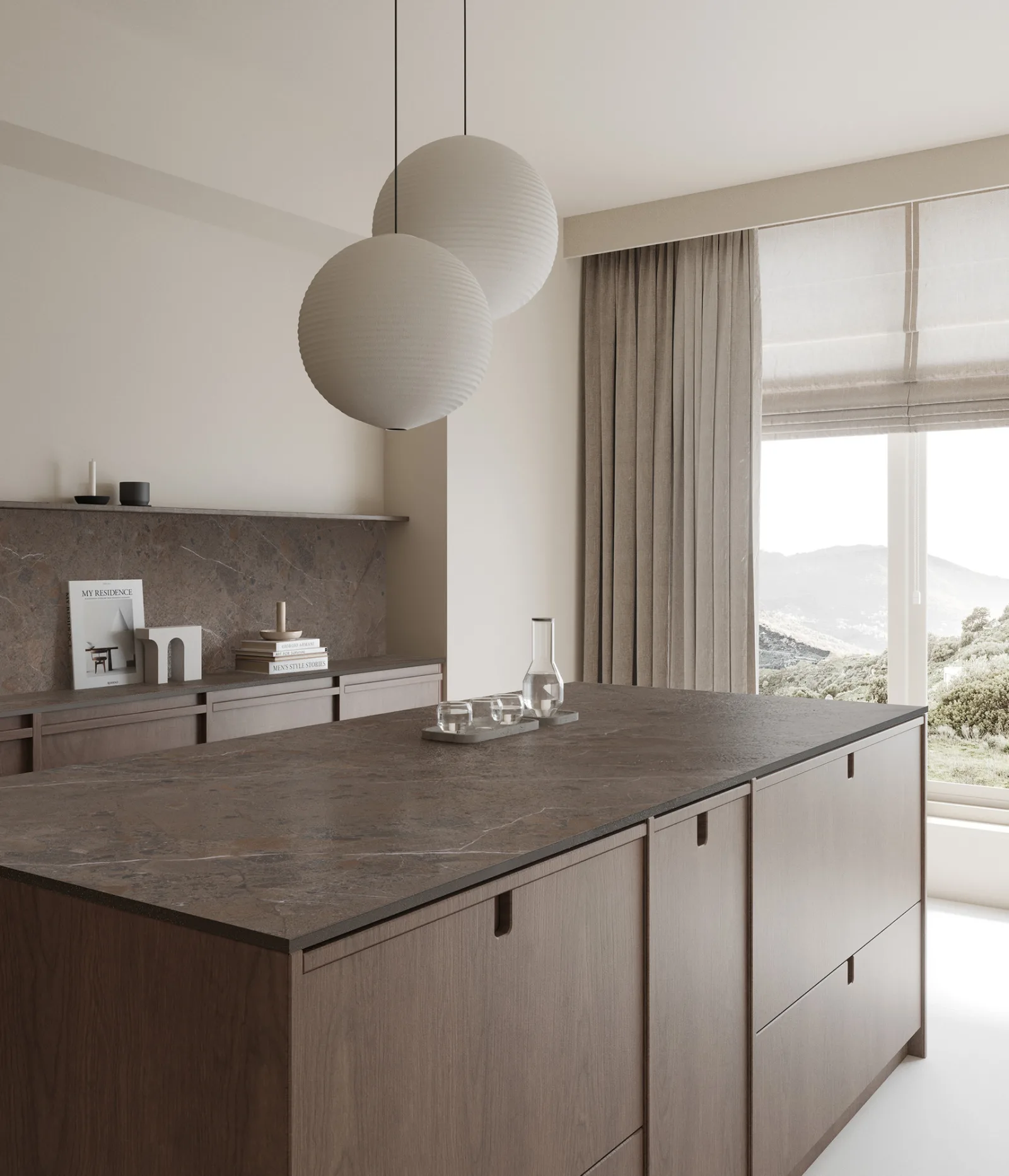 Imperiale Brown Parlak Porselen Plaka 162x323 — 2