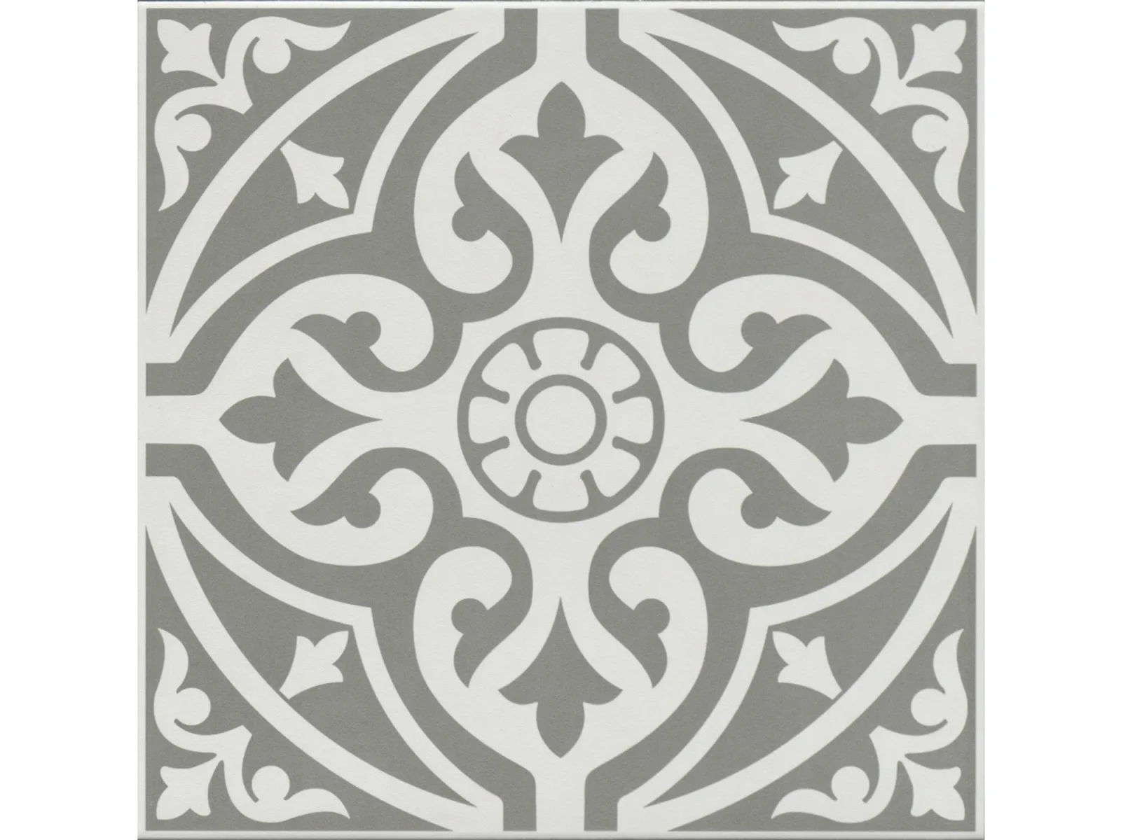 Ornament Mat Gri Klasik Sırlı Granit — 3