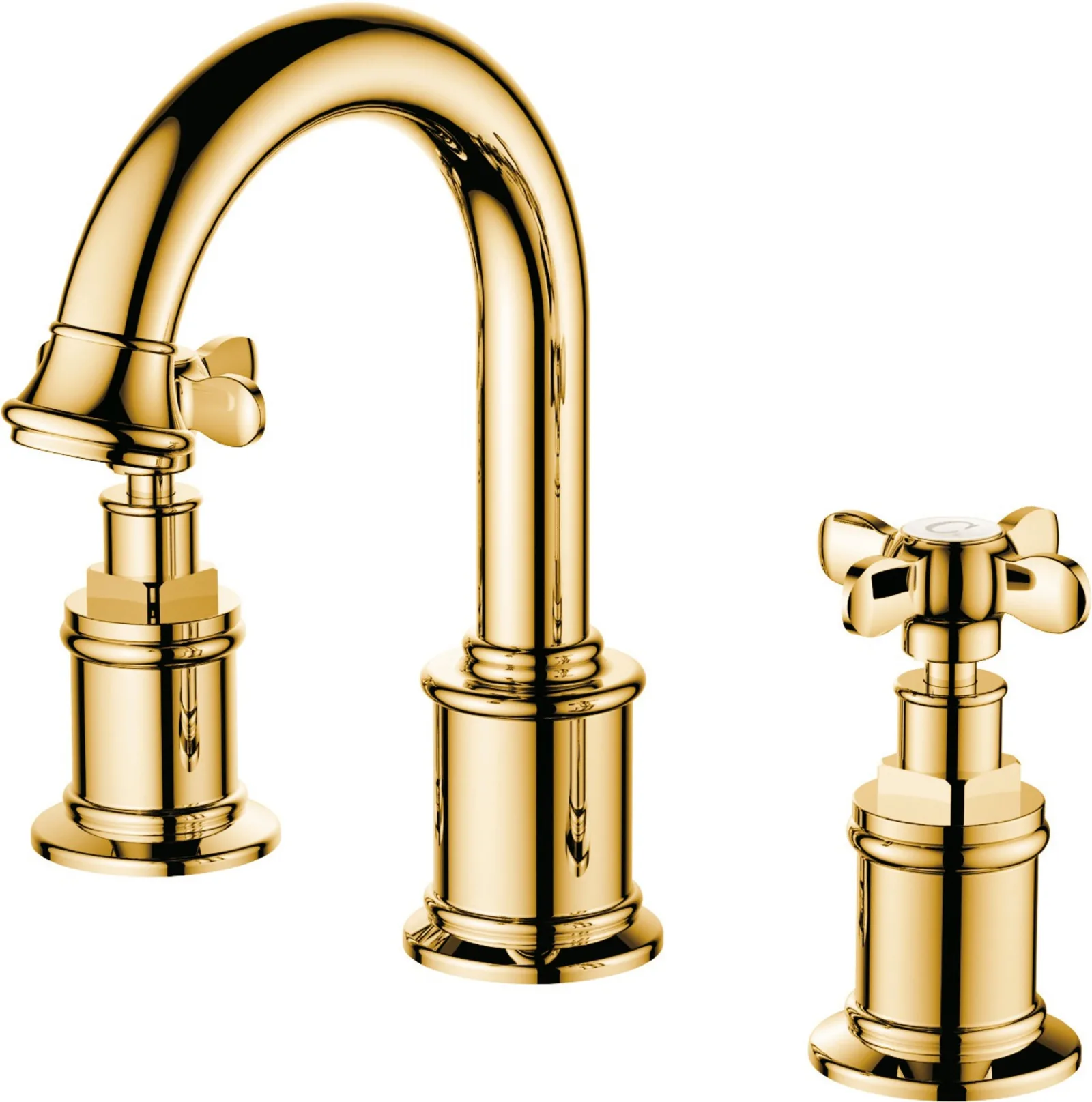 Victorian Lavabo Bataryası Altın (3 Delikli Lavabo İçin) — 2