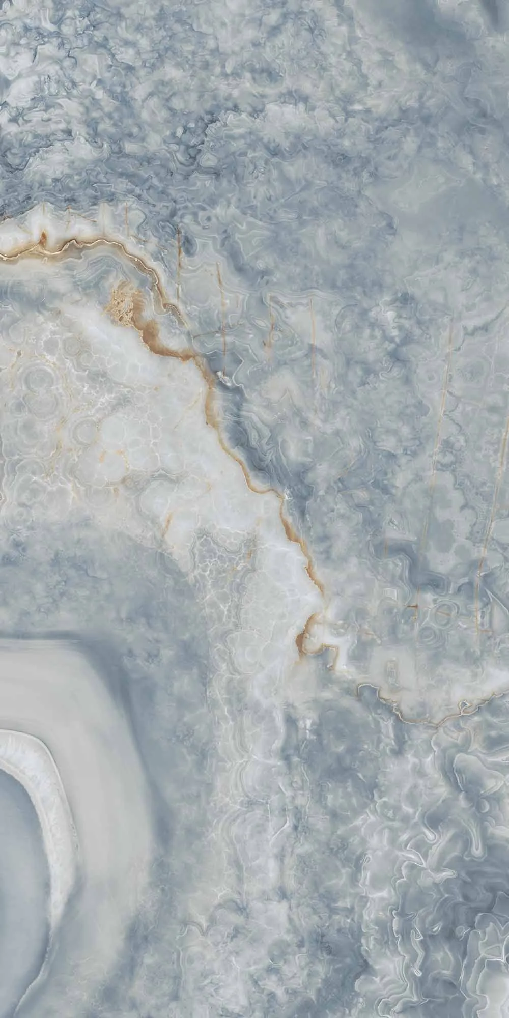 Onxy Agate Parlak Mavi Porselen Karo — 2