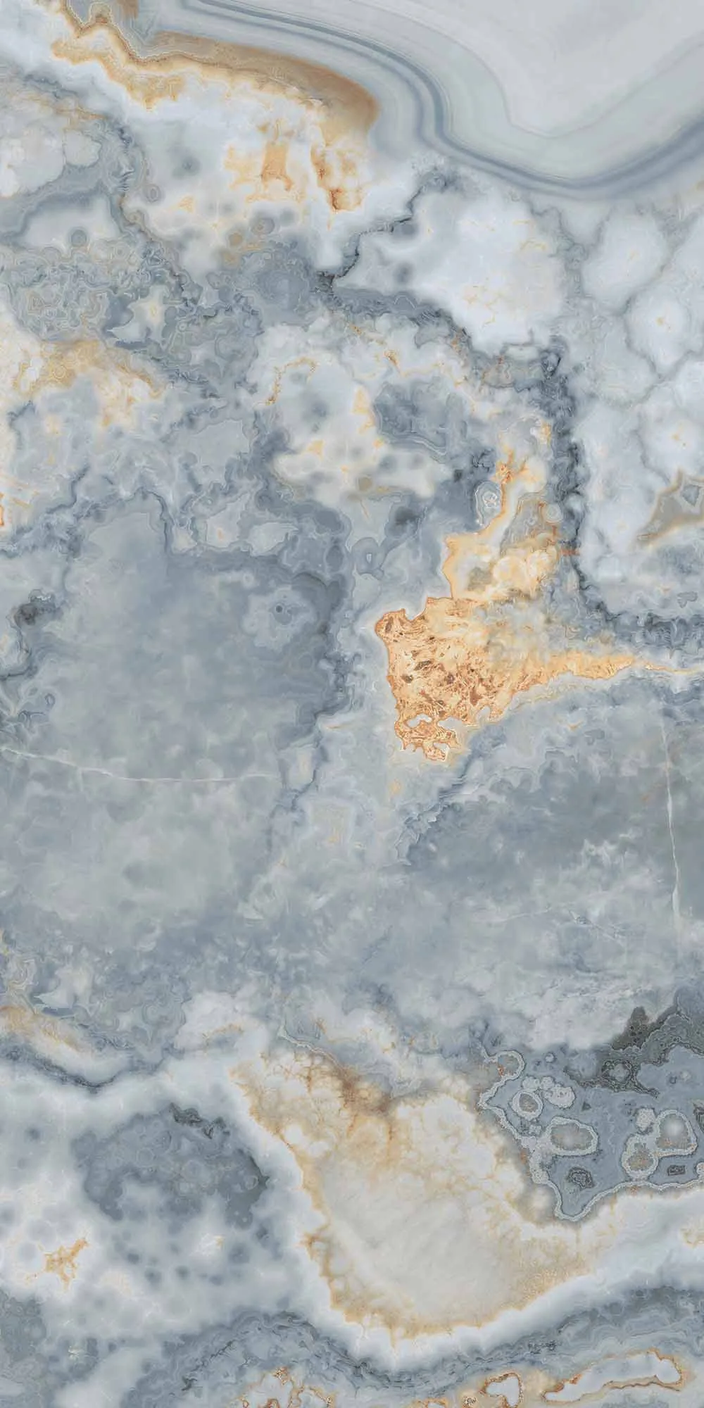 Onxy Agate Parlak Mavi Porselen Karo — 5