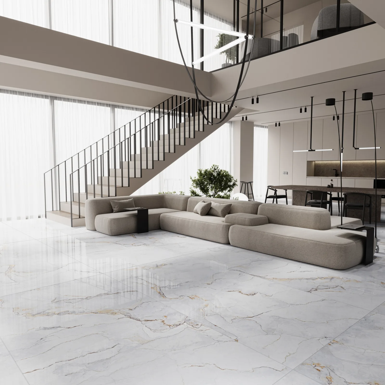 120x240 ADEL BEYAZ KRİSTAL REKTİFİYE PARLAK NANO — 2
