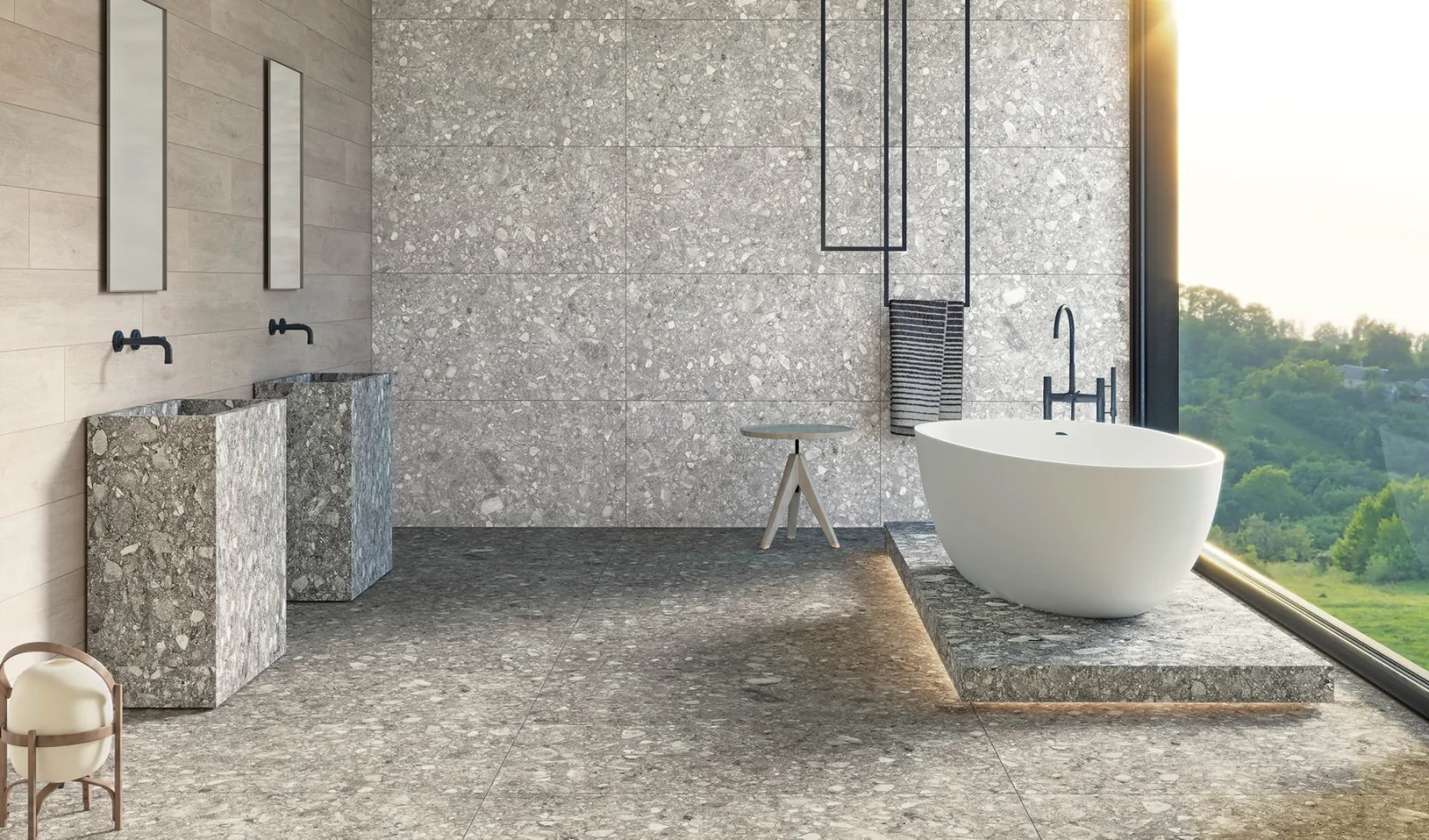 60x120 TERRA STONE GRİ REKTİFİYE LAPPATO