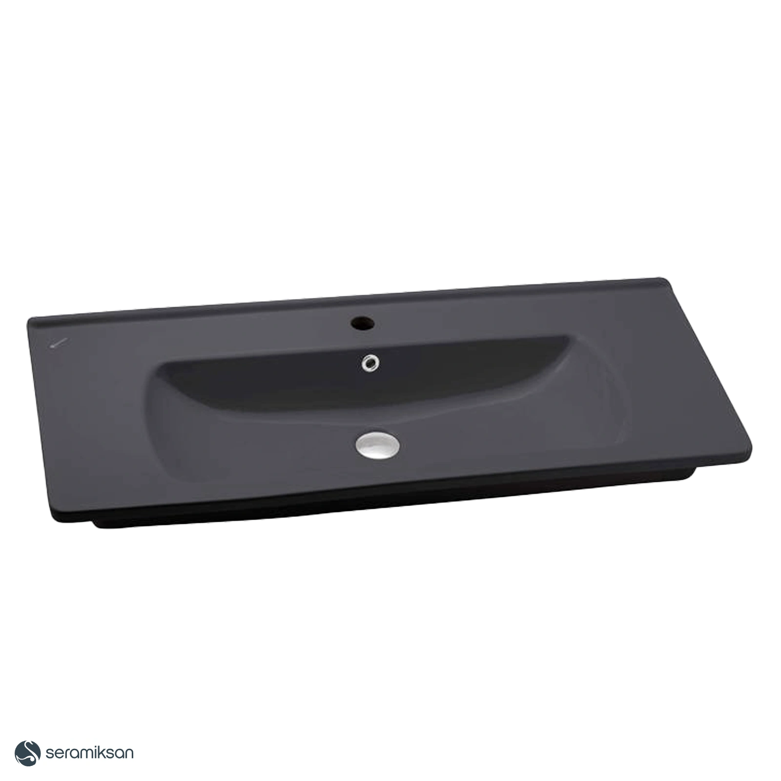 SATURN FLAT MAT ANTRASİT LAVABO 100 CM