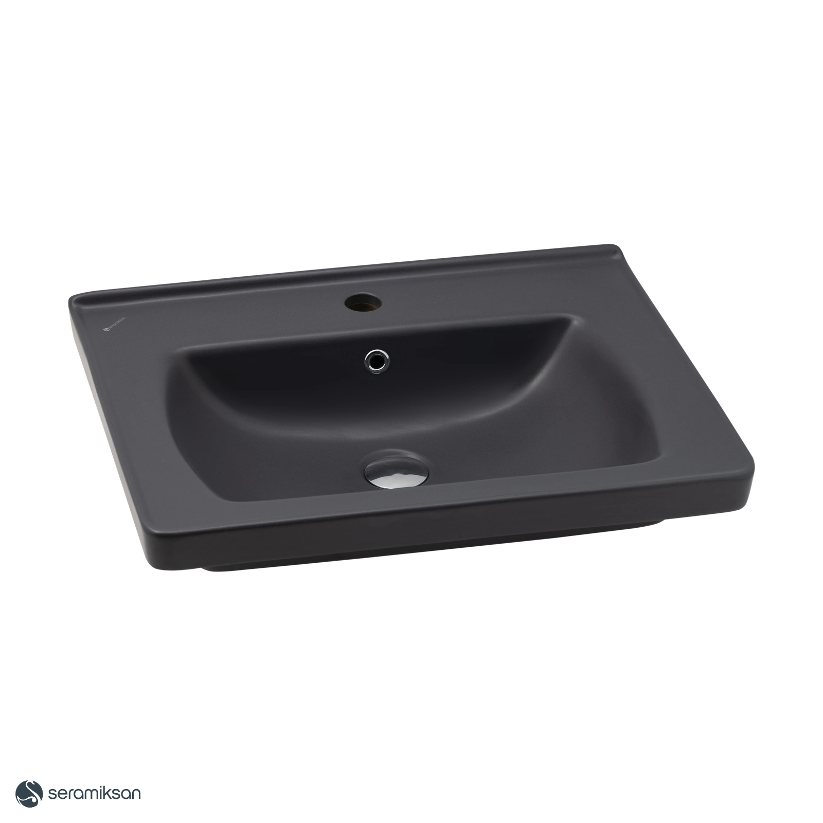 SATURN MAT ANTRASIT ETAJERLI LAVABO60 CM