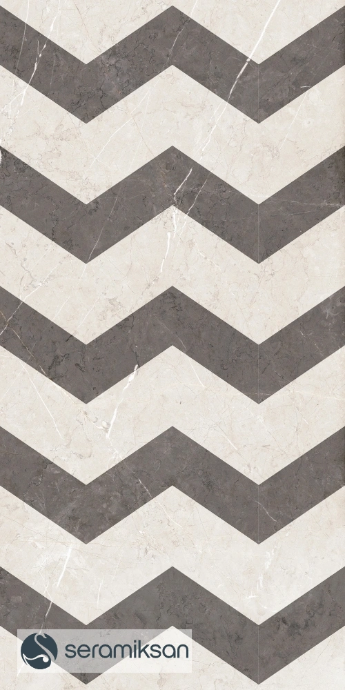 60*120 PALERMO GEOMETRİK MOTİF KREM