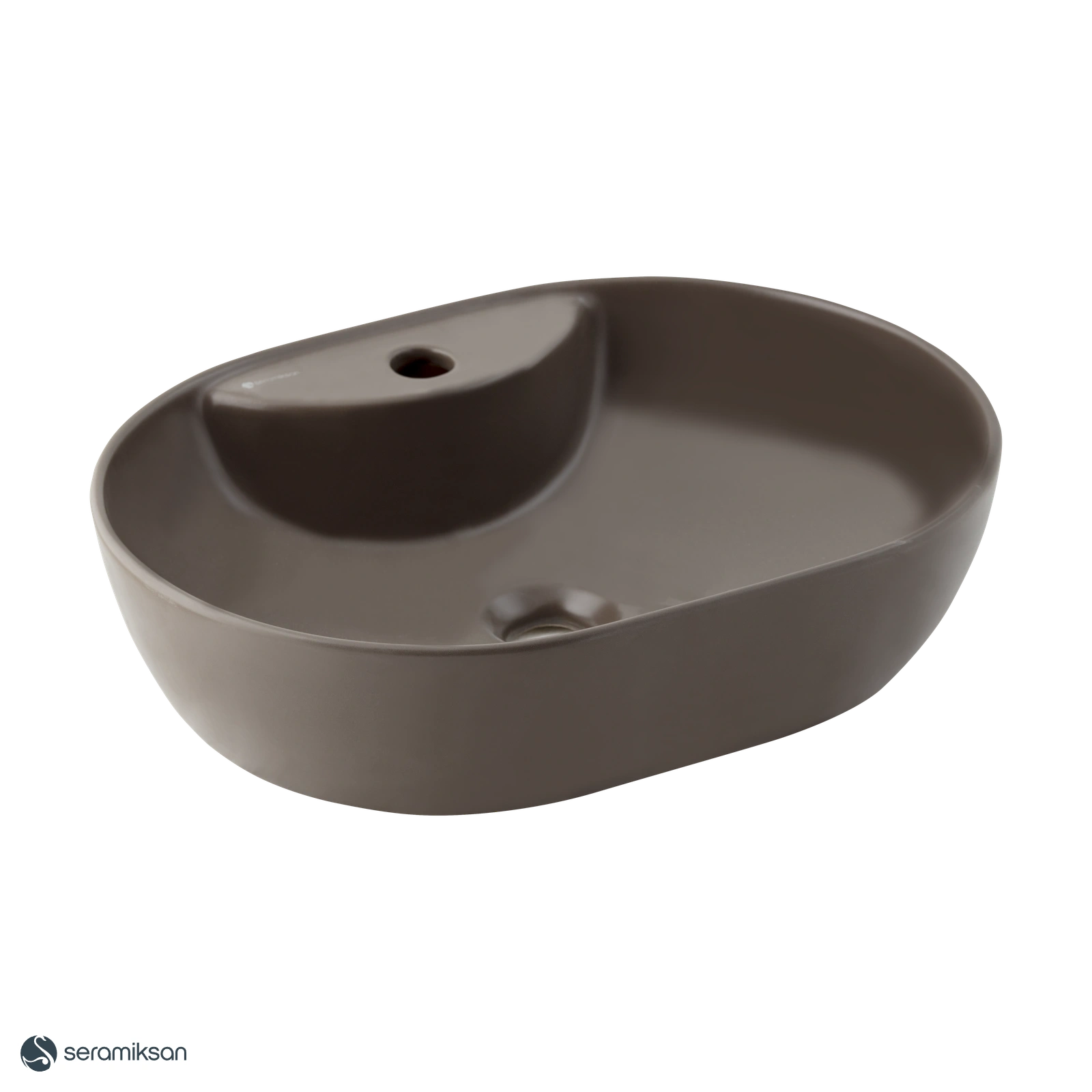 ALTO MAT METALİK KAHVE TEZGAH ÜSTÜ LAVABO BATARYA DELİKLİ