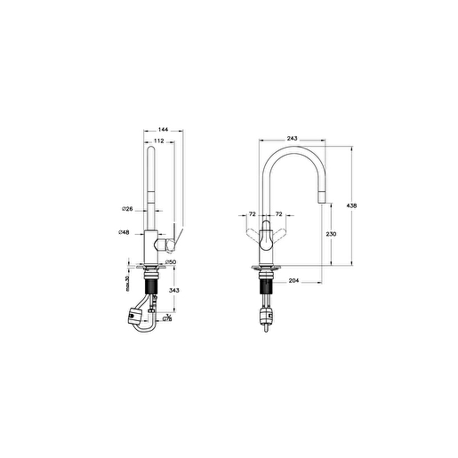 Inox Pull-Down Eviye Bataryası — 2