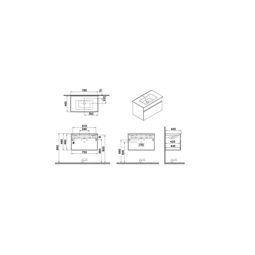 Mia Plus Square Lavabo Dolabı — 2