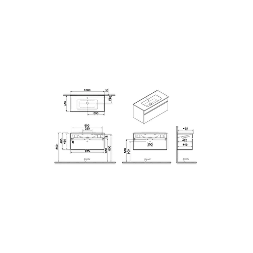 Mia Plus Square Lavabo Dolabı — 2
