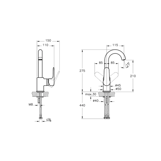 Root Round Lavabo Bataryası — 3