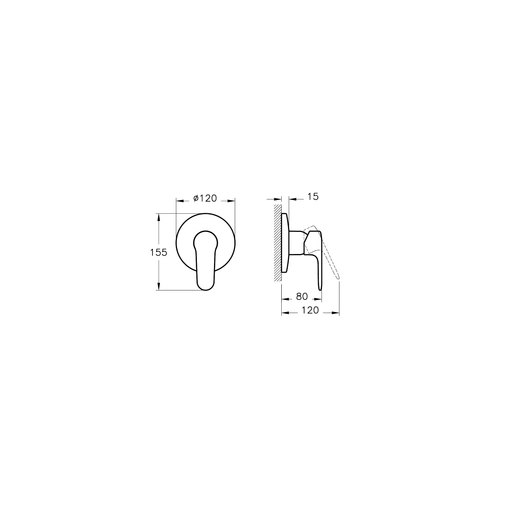 Root Round Ankastre Duş Bataryası — 2