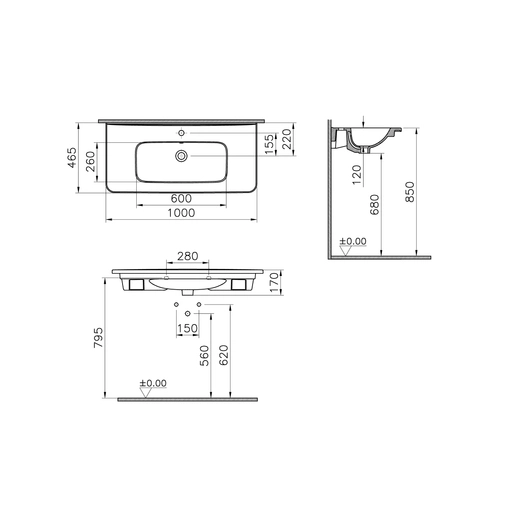 S20 Round Etajerli lavabo — 3