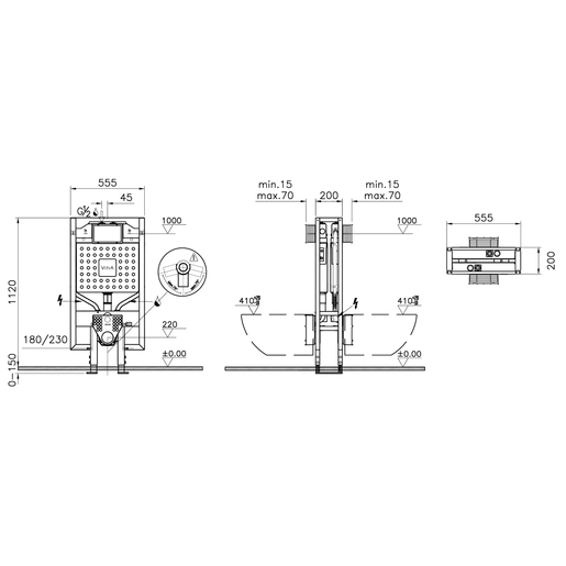 V-Fix Prime 8cm için Sırt Sırta Gömme Rezervuar — 2
