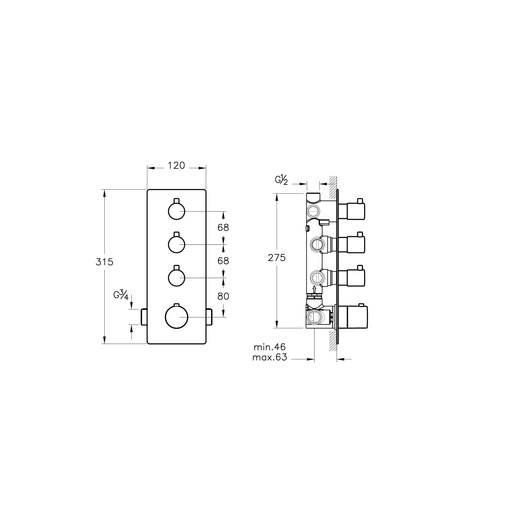 AquaHeat S5 Ankastre Banyo/Duş Bataryası — 4