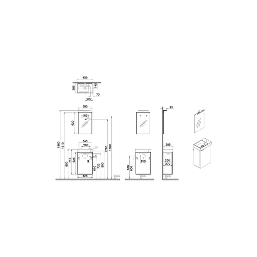 Mia Plus Square Banyo Dolabı Seti — 2