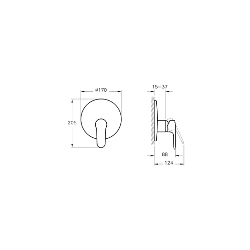 Root Round Ankastre Duş Bataryası — 2