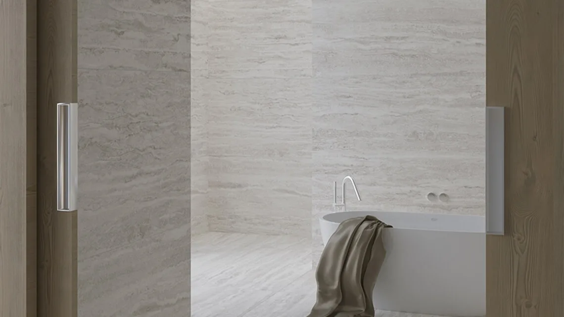 60x120 Travertino Roma Bianco Polish Rektifiyeli — 2